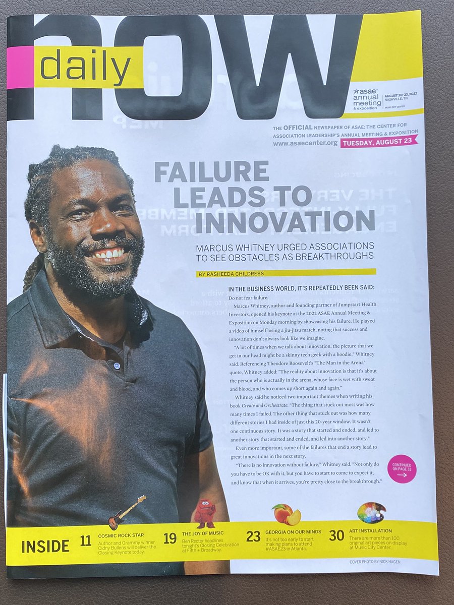 Don’t forget to pick up today’s issue of Daily Now, featuring <a href="/marcuswhitney/">Marcus Whitney</a>! #asae22