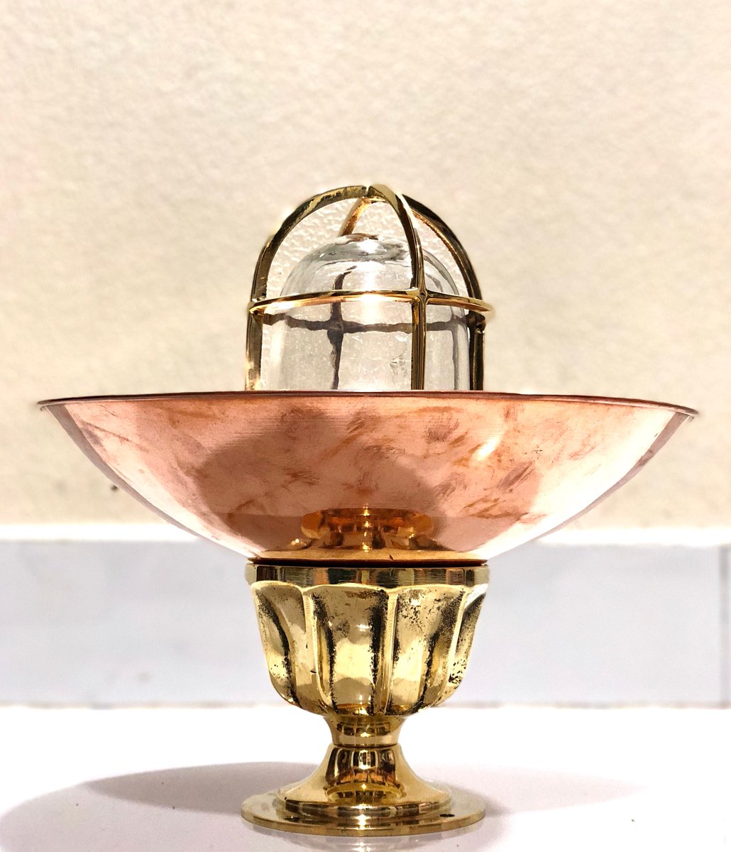 Excited to share the latest addition to my #etsyshop: Nautical Ship New Marine Passageway Bulkhead Ceiling Light with Copper Shade etsy.me/3QNJAcg #heritageantiquesusa #fixture #lampfixture #art #metal #nauticallight #ceilinglight #bulkheadlight #bulkheadlamp