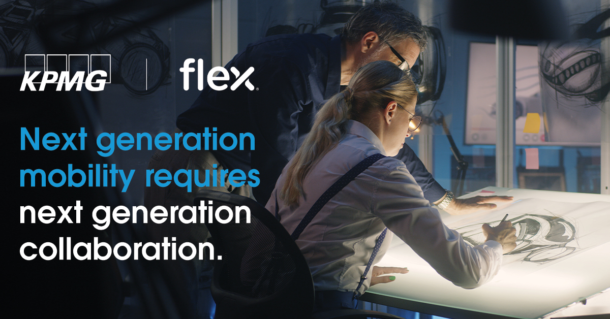 Flexintl's tweet photo. As the mobility transformation takes hold, now is the ⏲️ to rethink ecosystem partnerships for designing, building &amp; delivering #nextgenmobility. That’s why we’re deepening our collaboration with @KPMG_US &amp; others to accelerate a new era of innovation in #automotive. https://t.co/iWKFliOxqP