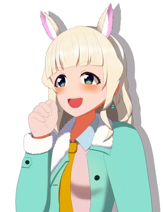 アルパカちゃんリメイクに向けてリデザイン中。オオカミちゃんやキツネ巫女ちゃんの経験を踏まえ、揺れる箇所増やします#Live2D 