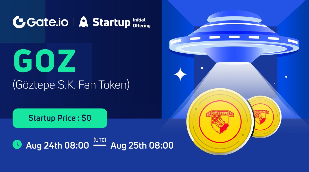 Gate_Launch's tweet photo. 💎#Gateio #Startup Free Offering: $GOZ @Chiliz  @Socios

⏰8:00 AM, Aug 24-Aug 25(UTC)
 
🔹Purchase Price: $0
🔹Airdrop Value: $100,000
🔹Eligibility: All KYC users
⚡️The Higher VIP Level, The More Allocation

Participate:https://t.co/J1O0KaVhal
Details: https://t.co/kdDJqII5wZ https://t.co/XvZDSZNke1