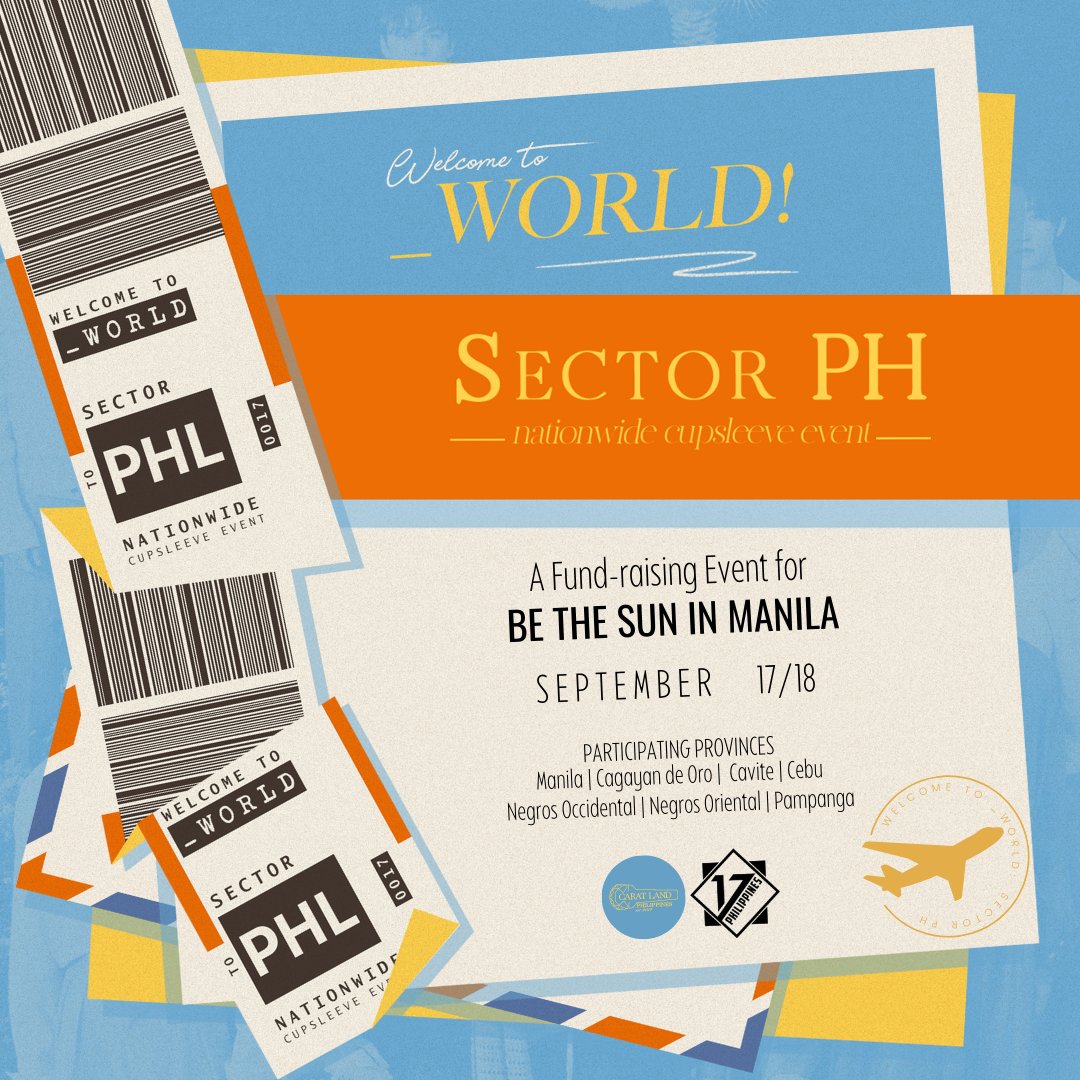 caratsofnegor's tweet photo. In preparation for #BeTheSunInMNL, Carats of Negros Oriental joins:

✈️ WELCOME TO _WORLD: SECTOR PH ✈️

Join us onboard on September 18, 2022! Together with  @CaratLandPH &amp; @seventeenphil 🤍🧡
https://t.co/emD0Kva2gC https://t.co/Ely0SJBzT6