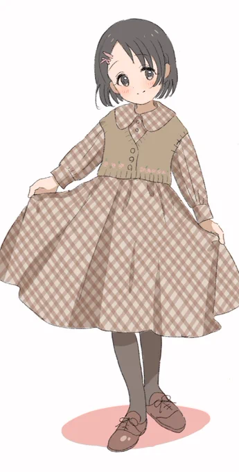 今日お店でかわいいワンピ見たので千枝ちゃんに着てほしかった絵 