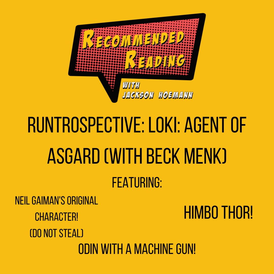 ReccReadingCast's tweet image. Trust us, you're in for a ride! Burdened with glorious purpose, Jackson and Beck Menk explore 2014's reinvention of the god of mischief, filled with time travel shenanigans, Odin with a machine gun, and the story of a god trying to redeem their story!
open.spotify.com/show/55Zrhh9dz…