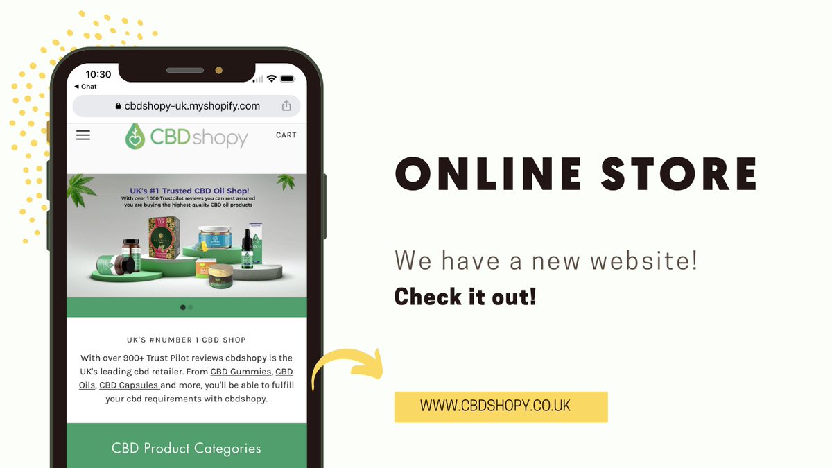 CbdShopy's tweet image. We have a shiny new website! To help enhance our customer's experience, we have made a few improvements. Check out the new website and tell us what you think! cbdshopy.co.uk