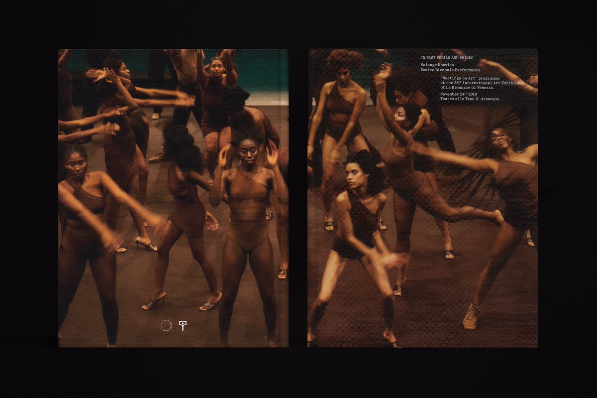 SaintHeron's tweet image. ‘In Past Pupils and Smiles’ is an art book documenting Solange Knowles’ 2019 self-composed and directed performance art piece staged as the finale to the 58th International Art Exhibition of La Biennale di Venezia.

Available now via SAINTHERON.com