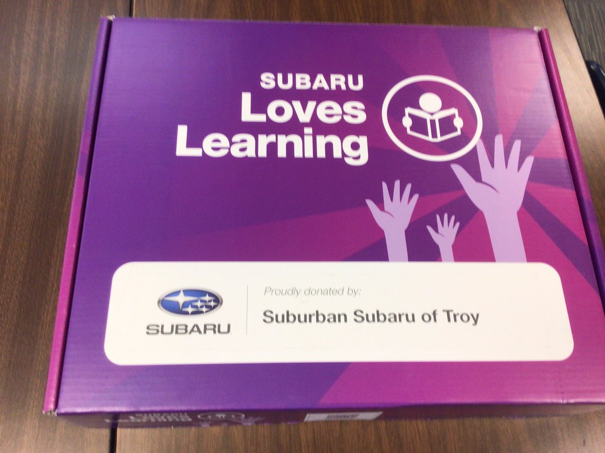 JBronsteen's tweet photo. Thank you Subaru of Troy for supporting our classrooms! What a great surprise. #SubaruLovesLearning  #TroyUnion https://t.co/E2TJyIslT8