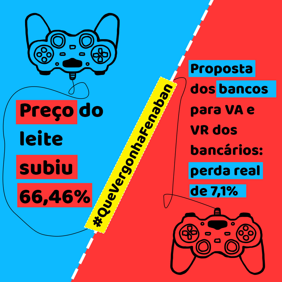 spbancarios's tweet photo. Não tem aquele ditado "se não aguenta bebe leite"? Nem isso vai dar com o aumento que a Fenaban ofereceu (e a gente rejeitou) para os vales alimentação e refeição dos bancários. 🍼 #QueVergonhaFenaban https://t.co/XORDAoBKTg