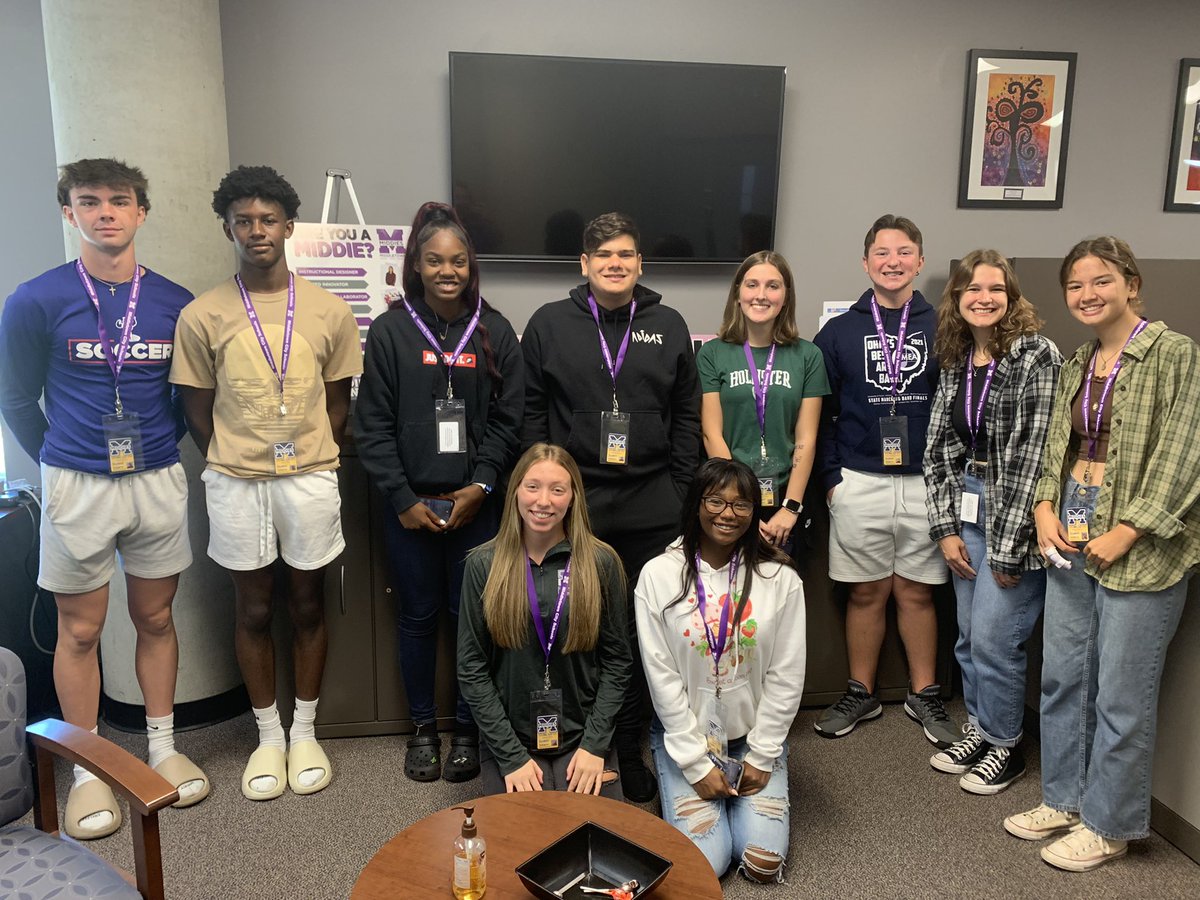 aturnermhs's tweet photo. @MHSMiddieTweets #CareerExperience students got their Student Intern badges today ✅🪪 @MiddieCareers @MiddletownOH #MiddieRising 💜 https://t.co/QZnbNddctD