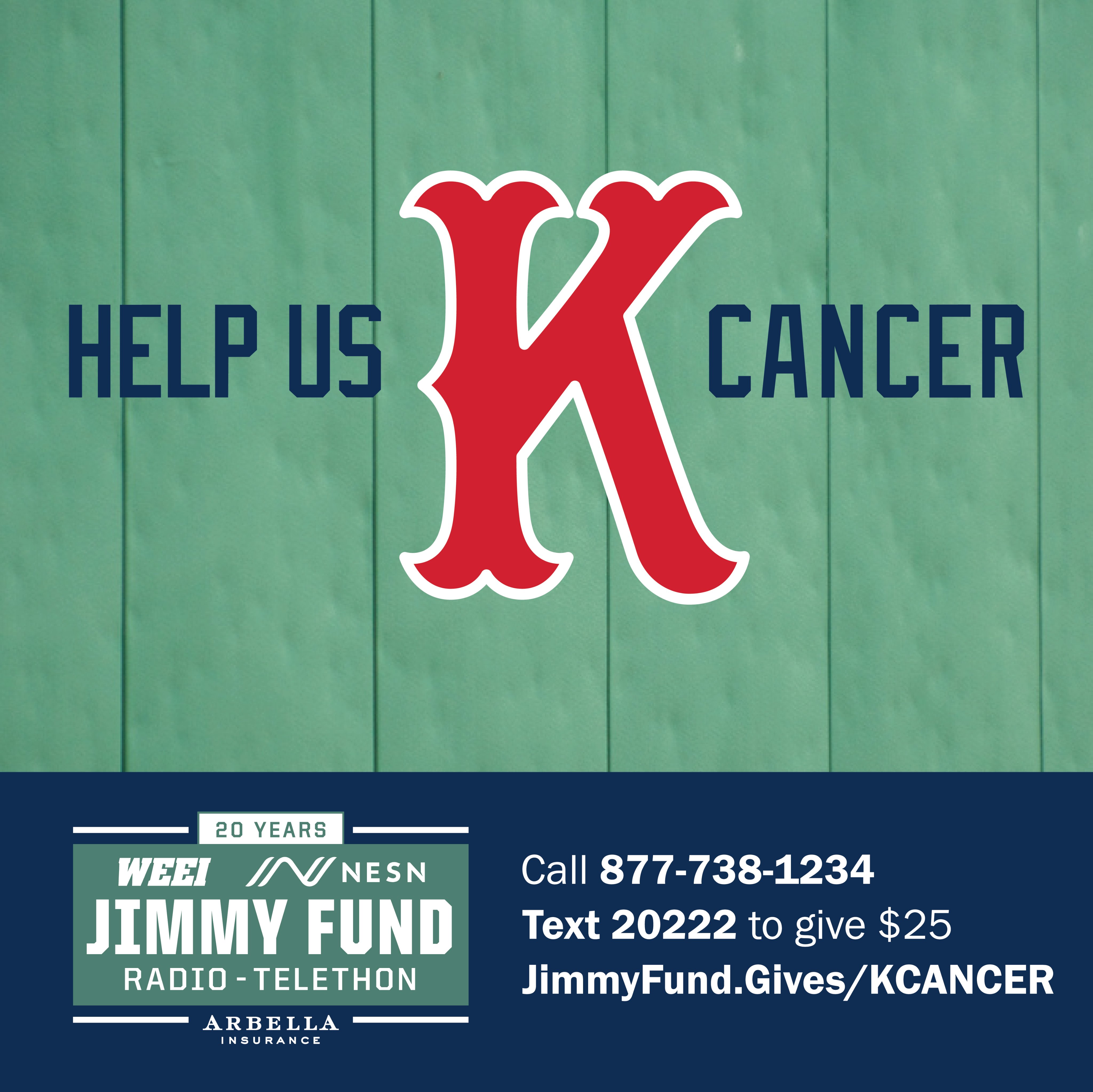 K Cancer The Jimmy Fund Red Sox T-Shirt