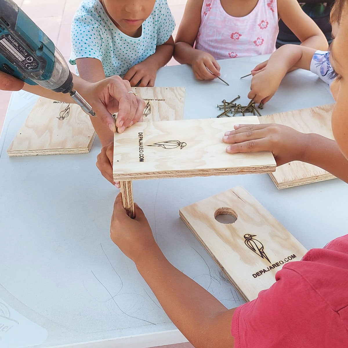 BirdingAragon's tweet photo. 😍 Fantásticas las casitas que prepararon nuestros jóvenes ornitólogos en #Castillonroy 
🦉 Una actividad con @CEDERORIENTAL1 para acercar las aves a los más jóvenes y para preparar el cobijo para algunos de los ejemplares que visiten sus bosques 
💚 https://t.co/oxZvRt64wE https://t.co/iYS5UtCju8