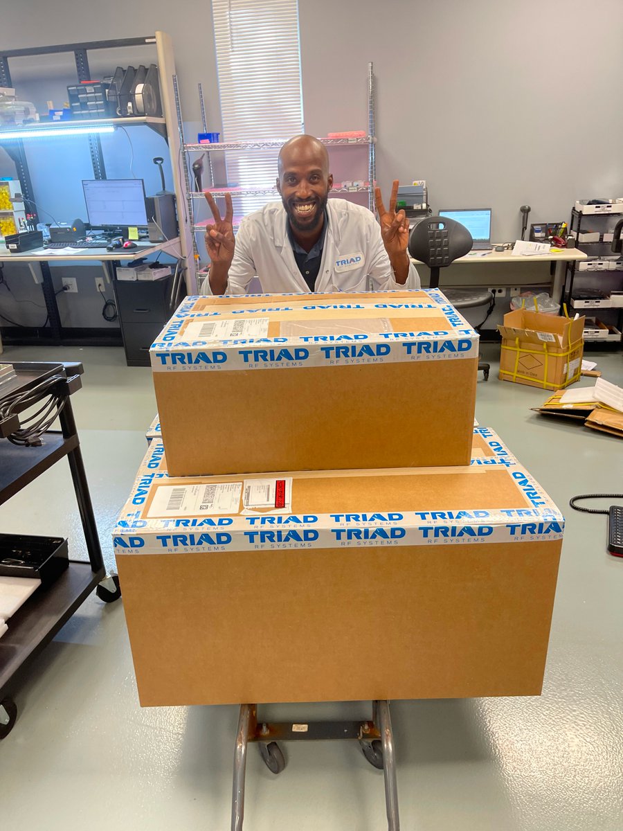 TriadRF's tweet photo. Our hard work is consistent from the design stage to the boxes we send out the door.
We just shipped a MASSIVE order of custom #RFamplifiers to a top ten global defense contractor. No matter the country, we're the RF designer/manufacturer to use! https://t.co/jhVMjMT2Uc