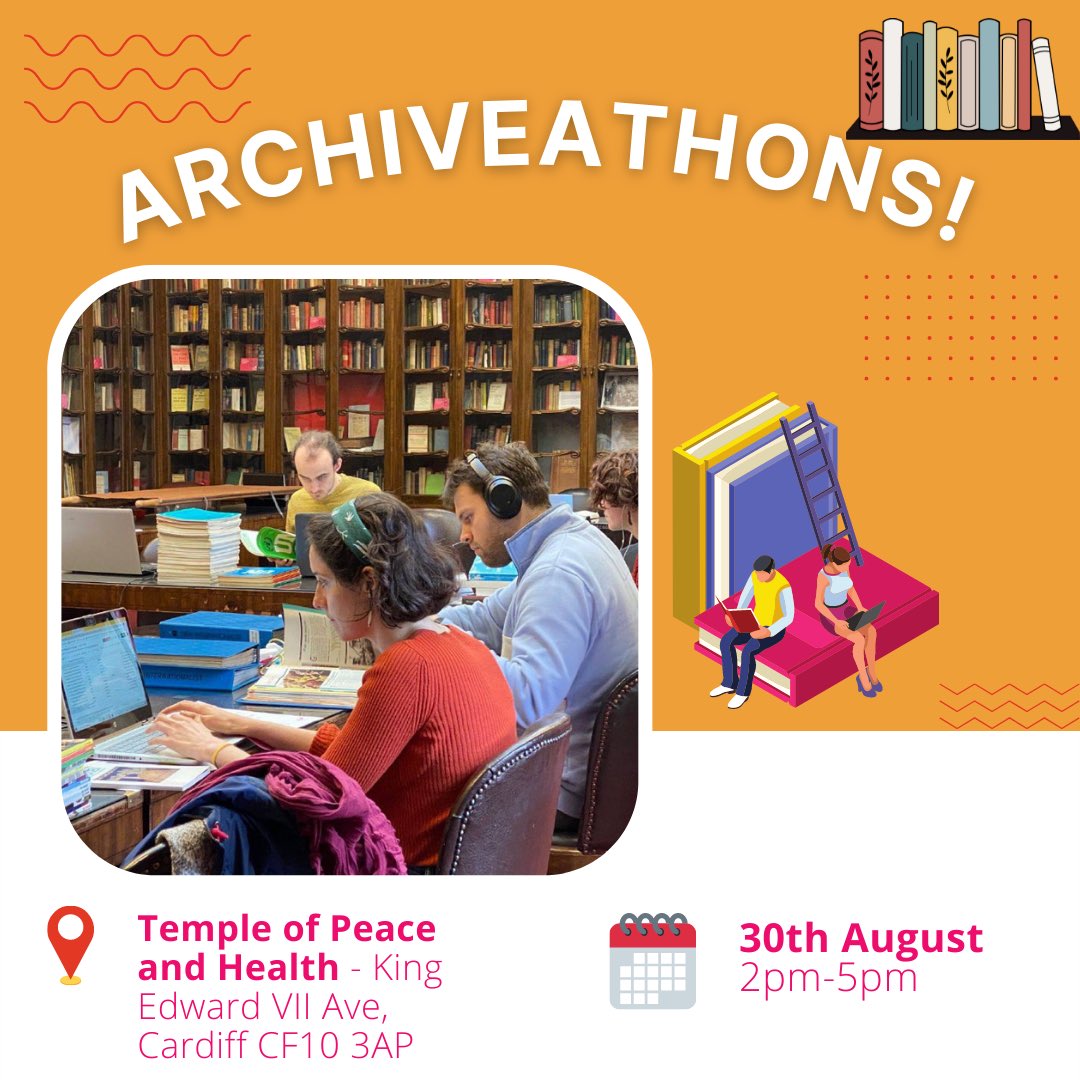 WCIA_Wales's tweet photo. Can you volunteer a few hours of your time, to help document the library collections of Wales’ Temple of Peace &amp; Health? 
 
More information here: https://t.co/z9yBMd6Tm7 https://t.co/YGCBvp0Mcg