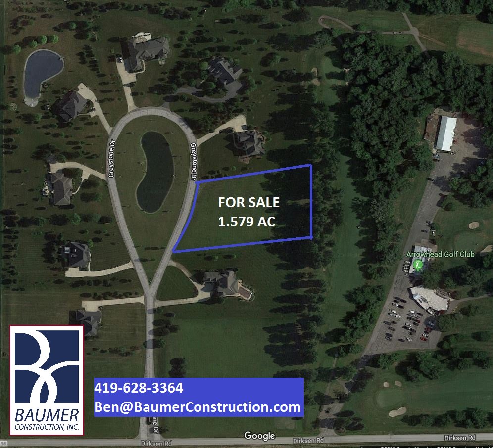 BCI1952's tweet photo. Beautiful 1.6 acre lot available at Westminster Greens on Arrowhead Golf Club.  Central sewer with Village of Minster electric.  BCI to be the builder.  Here's your chance to be along Arrowhead golf course. Contact Ben Baumer for details. https://t.co/WpMjLHR4yI