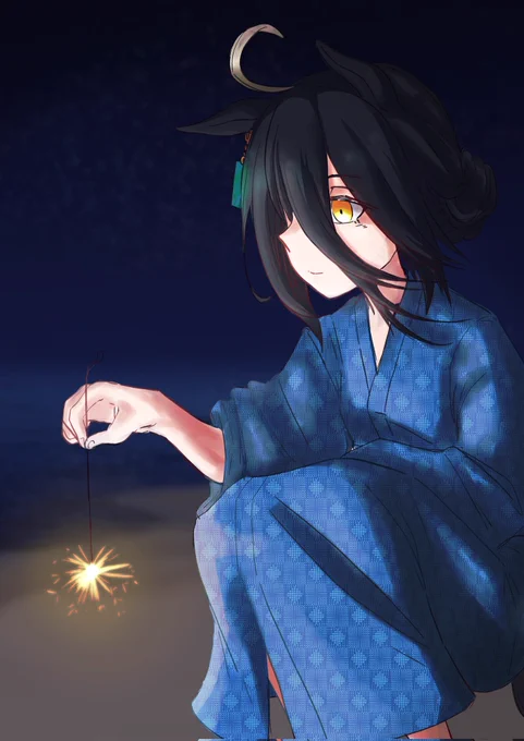 #ウマ娘 #マンハッタンカフェ線香花火 