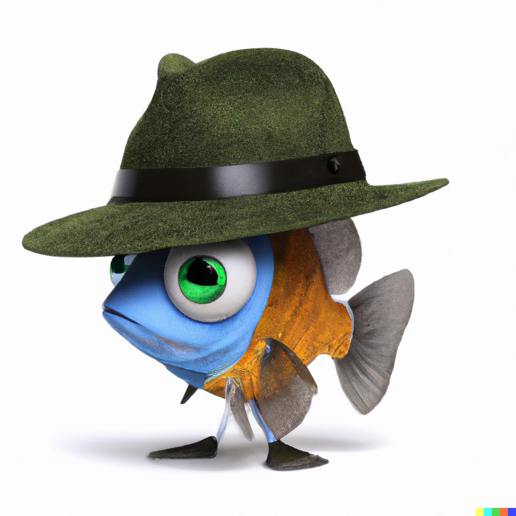mauryaratan's tweet photo. I asked @OpenAI DALL·E to make 3D logo for @useStalkfish, results were rather surprised and that's just the first iteration 😍 https://t.co/eWfy09Xbqq