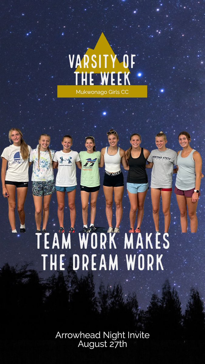 MukwonagoCC's tweet image. This Saturday&apos;s varsity for the Arrowhead night Race!