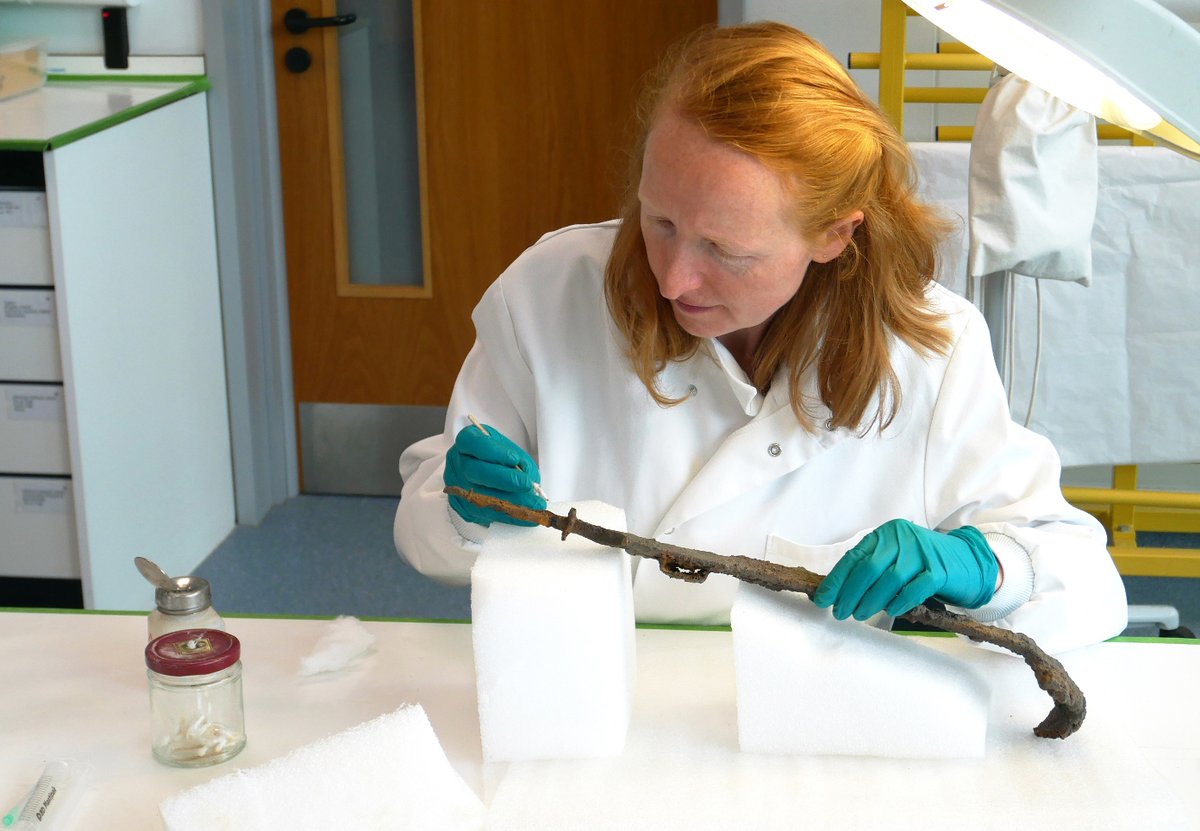 heritageCMAS's tweet photo. Really looking forward to this! We've loved being involved in the conservation of this fascinating #ironage sword. Come and say hello- and find out all about it! #objectconservation #archaeology https://t.co/dmwduiea9W