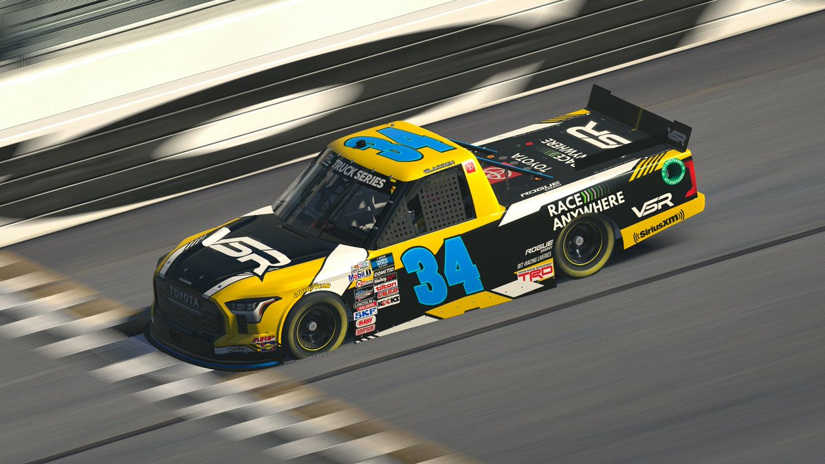 SimVulcan's tweet photo. This weeks big announcement?

We are going for something a bit different and will be entering a 2 car or...TRUCK campaign in the upcoming @ArlEsports Trucks League

@bablakesley and @AdamGladden3  will run the Toyota Tundra!

Keep an eye on our page for more details soon! https://t.co/zB2UOzHFXs