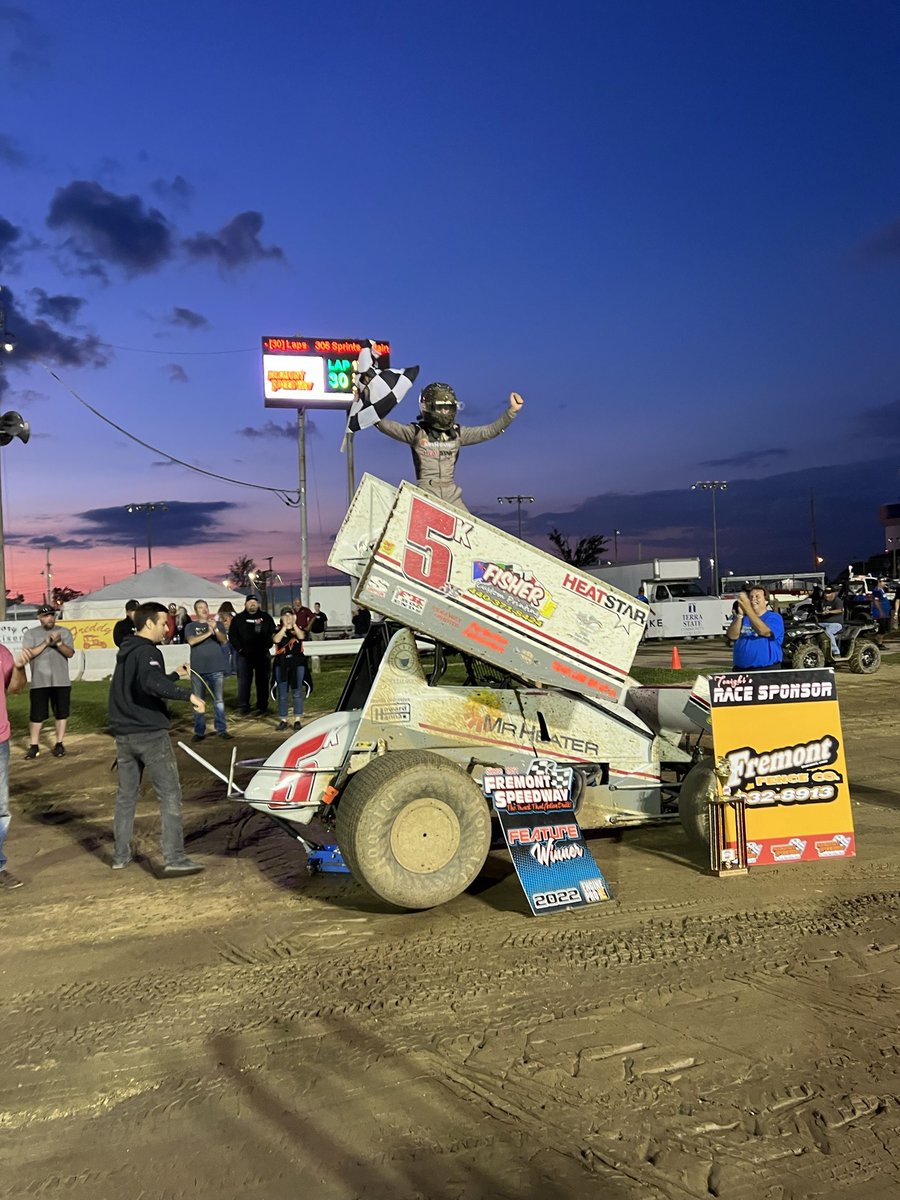 greberracing's tweet photo. Congratulations to Kasey Jedrzejek on his win at Fremont Speedway last night for the 305 fair race. Kasey runs our front axles, jacobs ladders, rear radius rod adjusters, radiator scoop and screen, and also our header guards.   
#GreberRacing   
#TeamGreber https://t.co/xci5rtQqAP