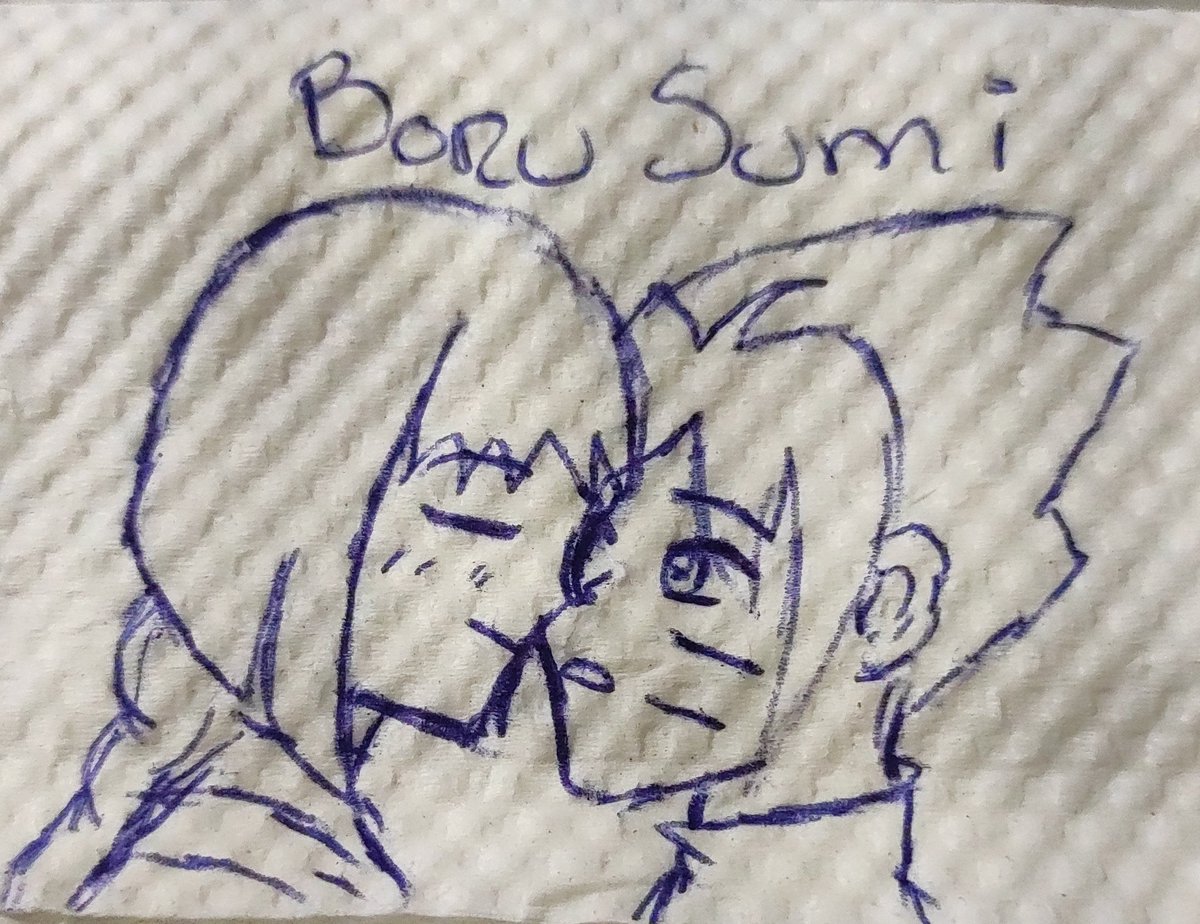 Valeriasekai134's tweet photo. Borusumi en una servilleta
#borusumi
#semanaborusumi2022
#borusumiweek2022 https://t.co/zrdcgGpy7R