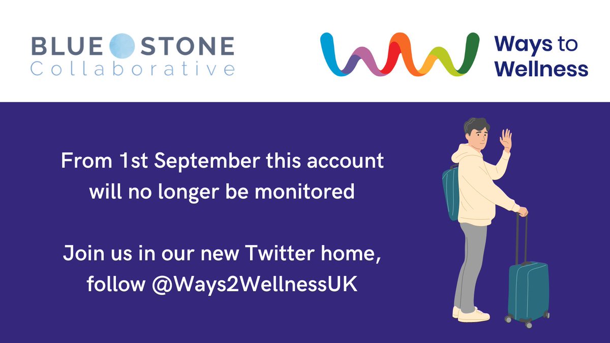 BlueStoneCollab's tweet image. From 1st Sept @BlueStoneCollab will not be monitored. Huge thanks to all followers of our work over the years, including #WellNewcastleGateshead

Join us in our new home for #MaternalMentalHealth, #SuicidePrevention &amp;amp; other innovative #health projects, follow @ways2wellnessUK
