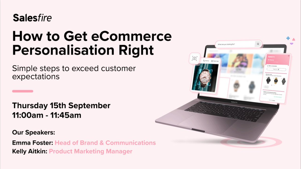 How to get eCommerce Personalisation Right
Simple steps to exceed customer expectations

Thank you to all those who voted!
Now all that's left to do is save your space for Thursday 15th September 👉 lnkd.in/e9GCgW3p