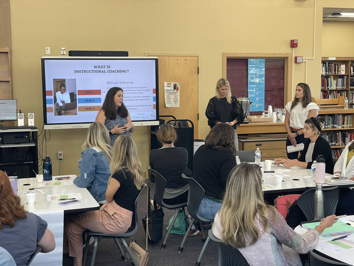 GPPSS Instructional Coaches are working with our new teachers to help share common language on what coaching is within our district! Great work ahead!