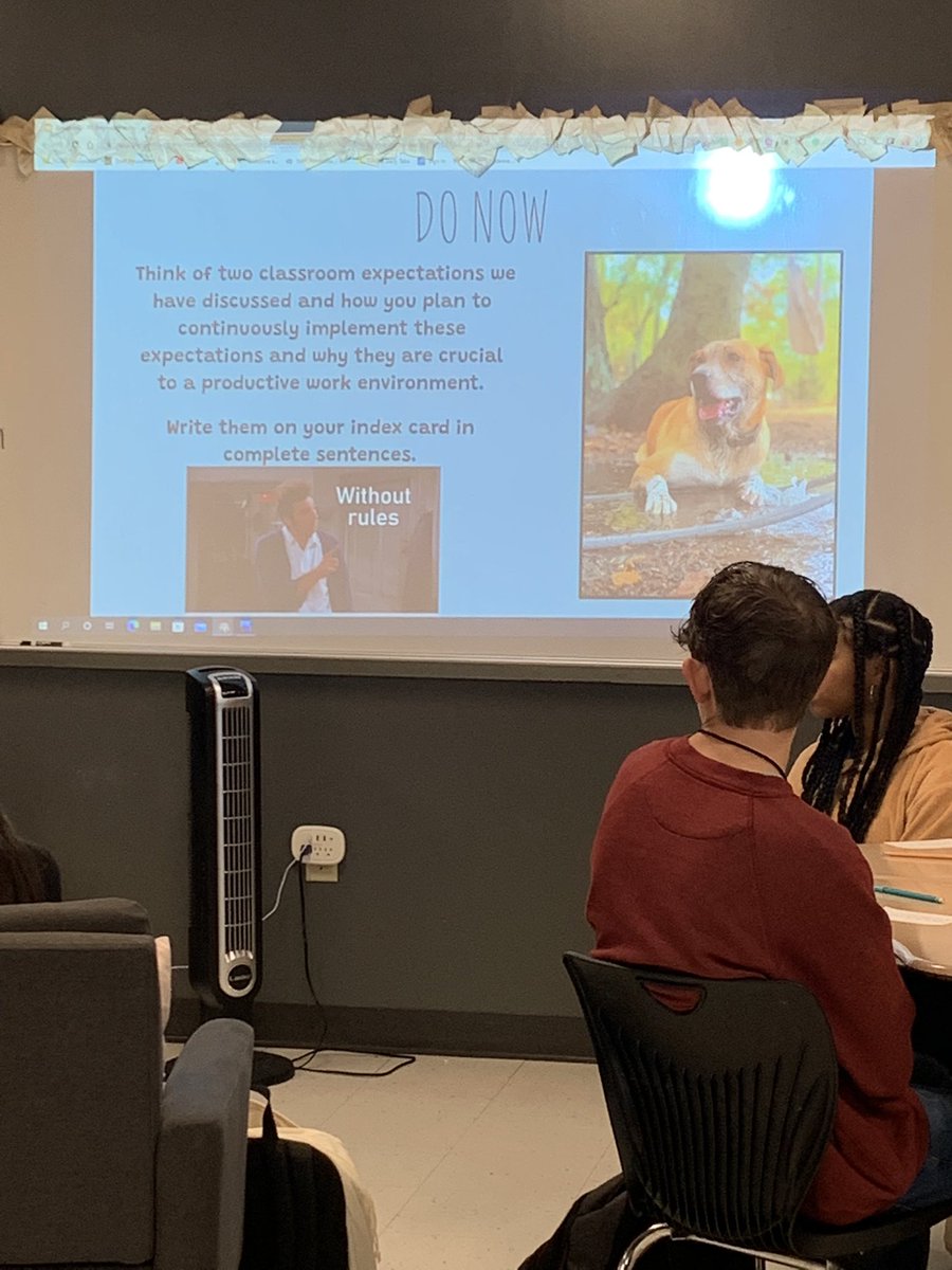 Yes!!  High school students need to learn &amp; practice routines &amp; procedures, too! <a href="/DannaDougan/">Danna Dougan</a> is an exemplar for building a classroom community of learners! #TeamRCHS #Letsgrowtogether #GoogleEC