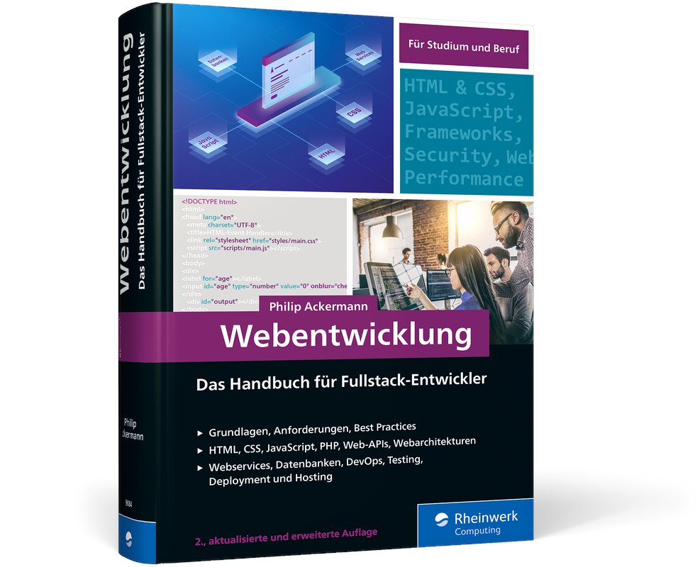 cleancoderocker's tweet image. 🔥🔥🔥 The 2nd edition of my book on #fullstack & #webdevelopment will be released in October @rheinwerkverlag ☺️
> 800 pages with new chapters:
✅ #PHP (🙏 @floriansimeth!)
✅ #mobileapps
✅ #webperformance
✅ #Sass #CSS
👉 rheinwerk-verlag.de/webentwicklung…
#HTML #javascript #Nodejs