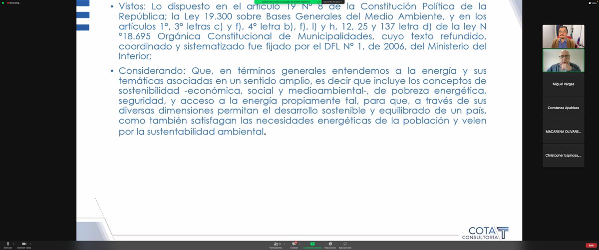 t_rlopezg's tweet photo. 3° Taller "Modelo referencial de ordenanza municipal de energía" @Agencia__SE https://t.co/W8uWfbKbD9