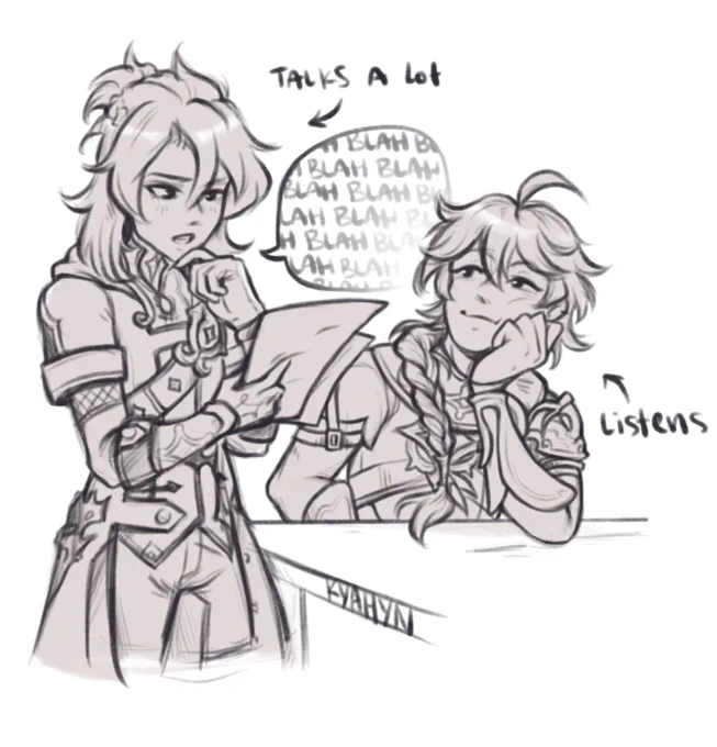 aebedo sketches because i couldn't help myself #Genshin 
