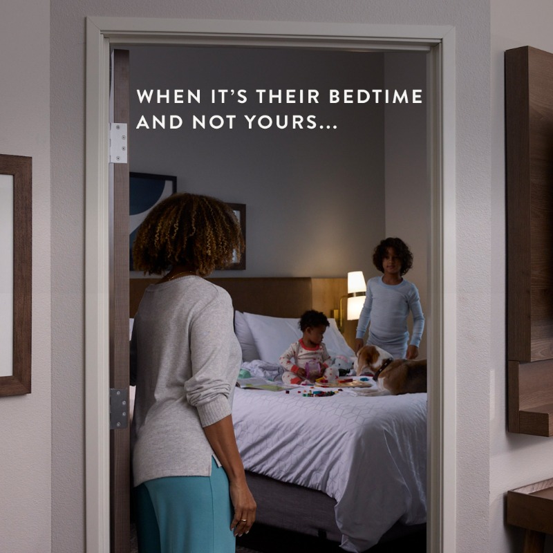 Staybridge's tweet photo. And the MVP of your family vacation goes to….the in-suite door.