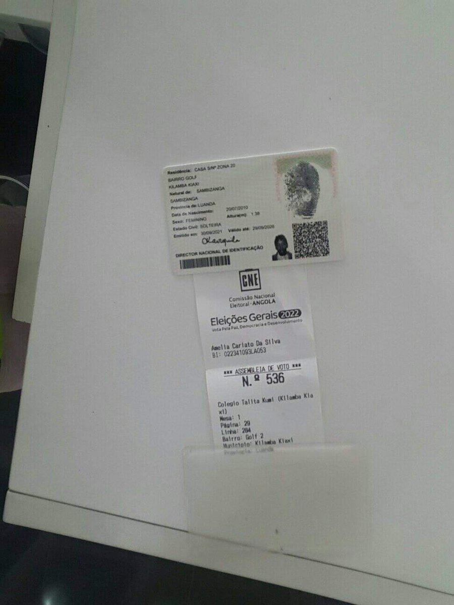 vaisgostar2027's tweet photo. Fraude do MPLA nas eleições, ela tem apenas 12 anos de idade, mais consta na basé de voto da CNE. #PartilhemOmaximo https://t.co/Lqn5ODuPxW