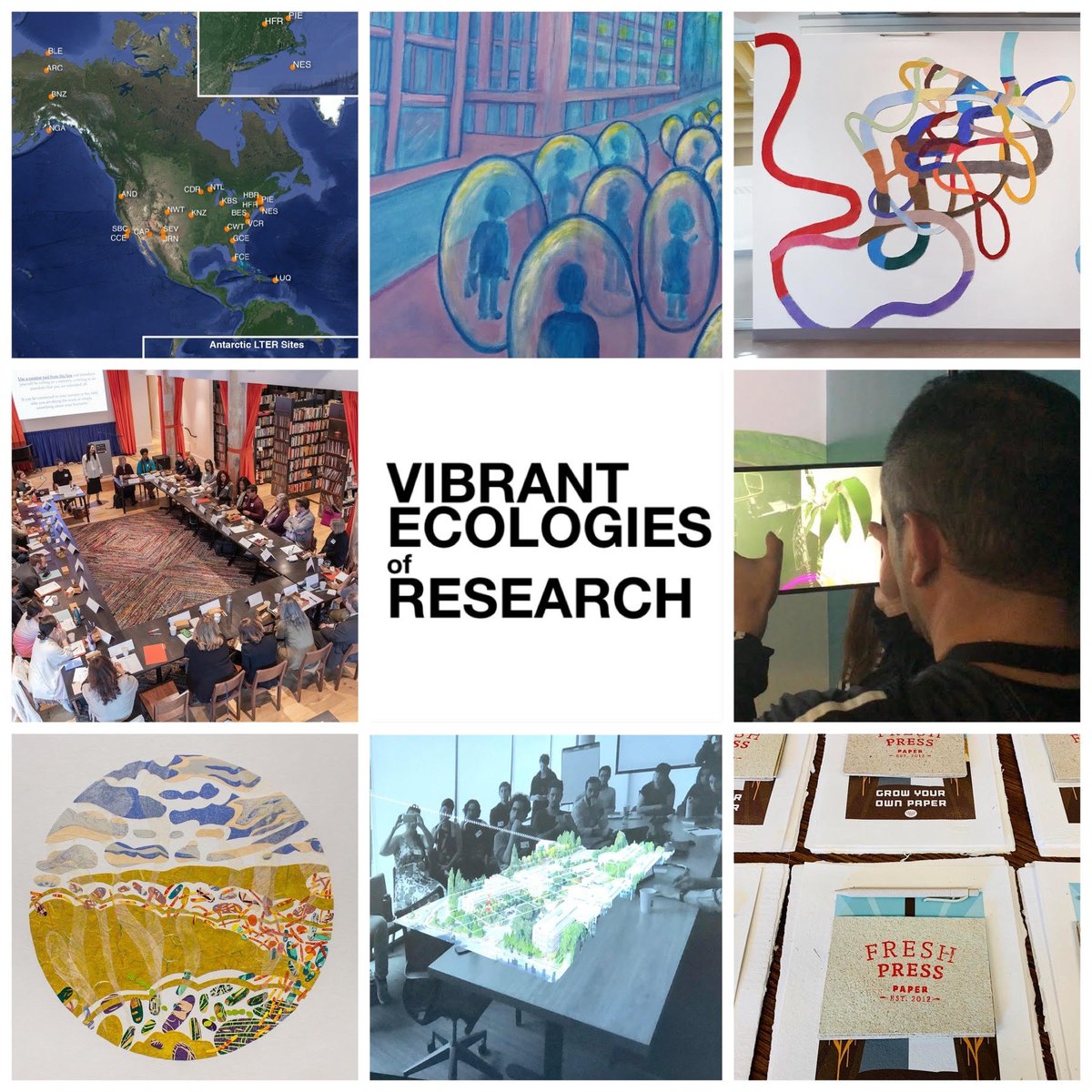 a2ruconnect's tweet photo. "Vibrant Ecologies of Research" is now live! Ground Works, a2ru’s peer-reviewed online platform for arts-integrated research, is thrilled to announce the publication of its first special collection, guest edited by @artisteducator. https://t.co/l8k1S9oNvN https://t.co/2Rgei2uT5C