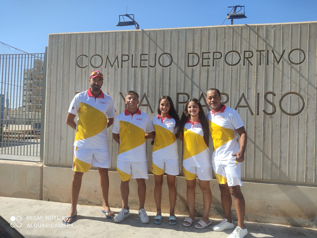 CDLMVoleyPlaya's tweet photo. Nuestr@s jugador@s y entrenadores del CD La Manga que representarán a la selección murciana de voley playa 🏐 en el Campeonato de España🇪🇸 de Selecciones Autonómicas, ya están en camino. 🚐

🗓Se celebra en Lorca del 16 al 20 de agosto. https://t.co/5upaP2TC5d