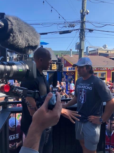 WalshProduction's tweet photo. Unforgettable day working with @DavidAmber yesterday! Just a beautiful day in so many ways. Congrats to Alex Newhook and all the Newhook family. See the Sportnet story here: https://t.co/XhczsFgkSe https://t.co/Z7bofhfJhw