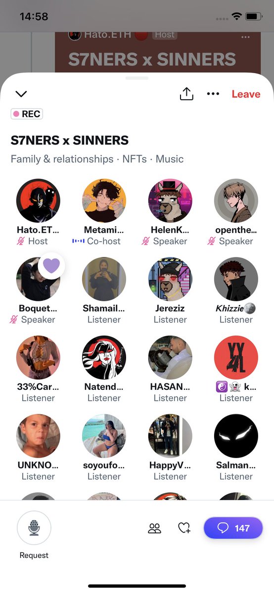 It was a great space <a href="/HatoETH/">Hato</a> @metamin_io @HeIenaKeller nice to see all of you together ❤️