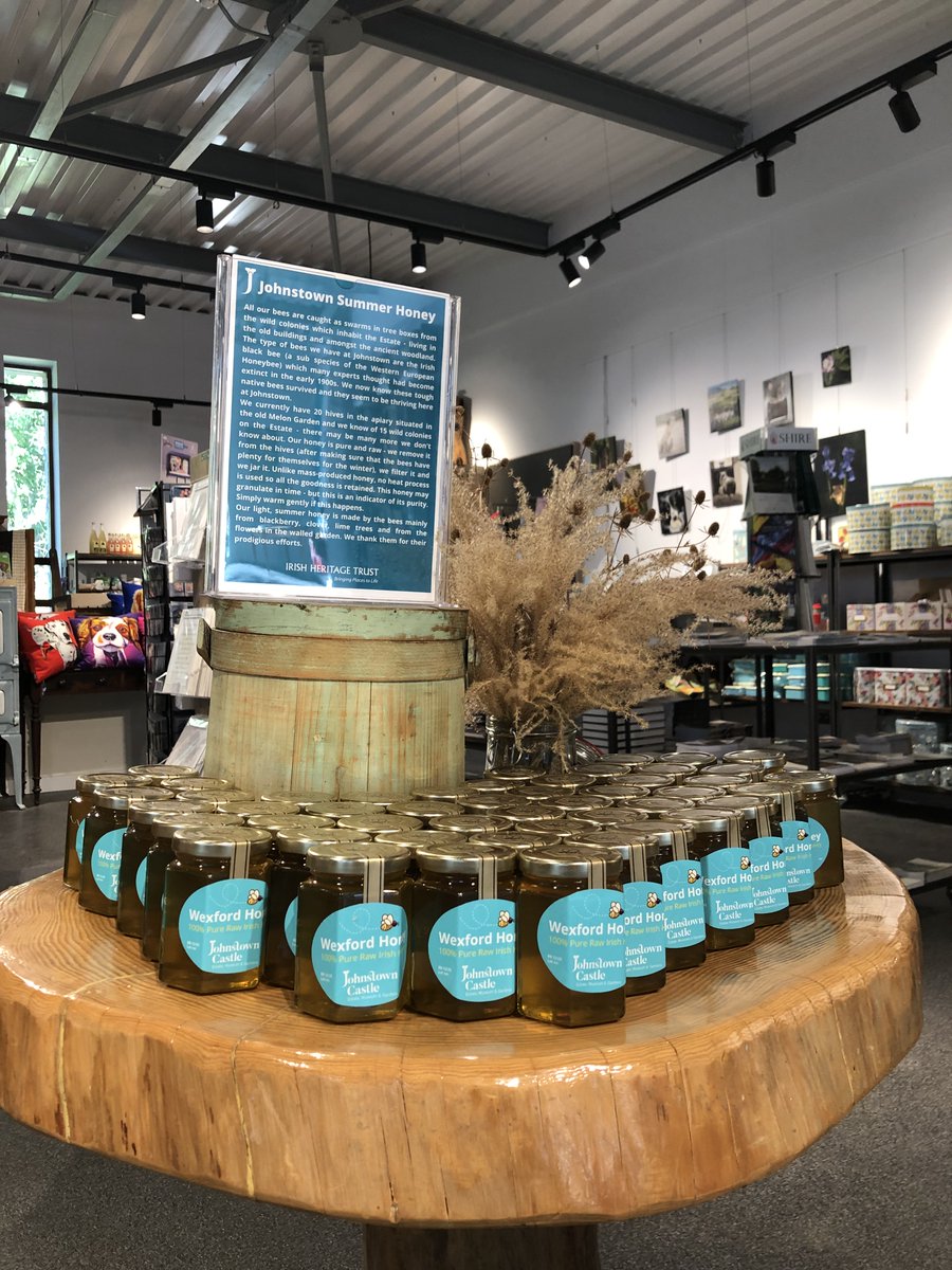 johnstowncastle's tweet photo. Johnstown honey is back, but be quick they won't last long.
Our honey is pure and raw - we remove it from the hives (after making sure that the bees have plenty for themselves for the winter), we filter it & we jar it.
#johnstowncastle #visitwexford #nativeirishbees #honeybees https://t.co/9eiW4MUgbt