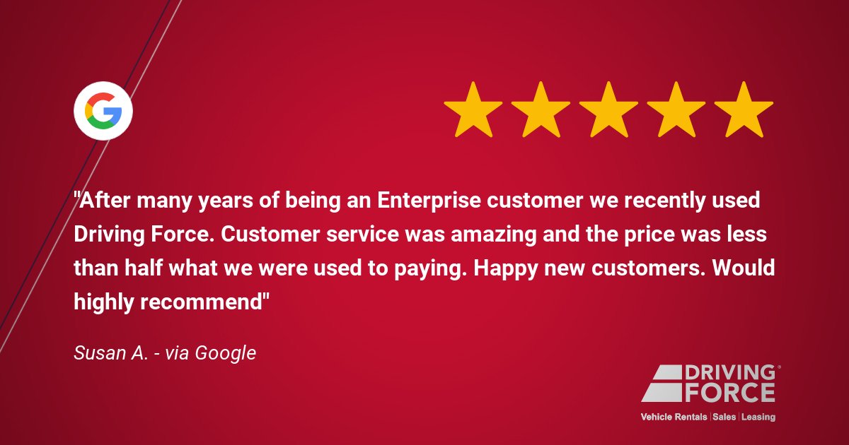 DFVehicles's tweet image. Another satisfied #DRIVINGFORCE customer.

Looking for a rental, lease, or to buy? Contact any one of our branches and our incredible staff members will be happy to help you find the vehicle you're looking for.
#NowYoureGettingSomewhere