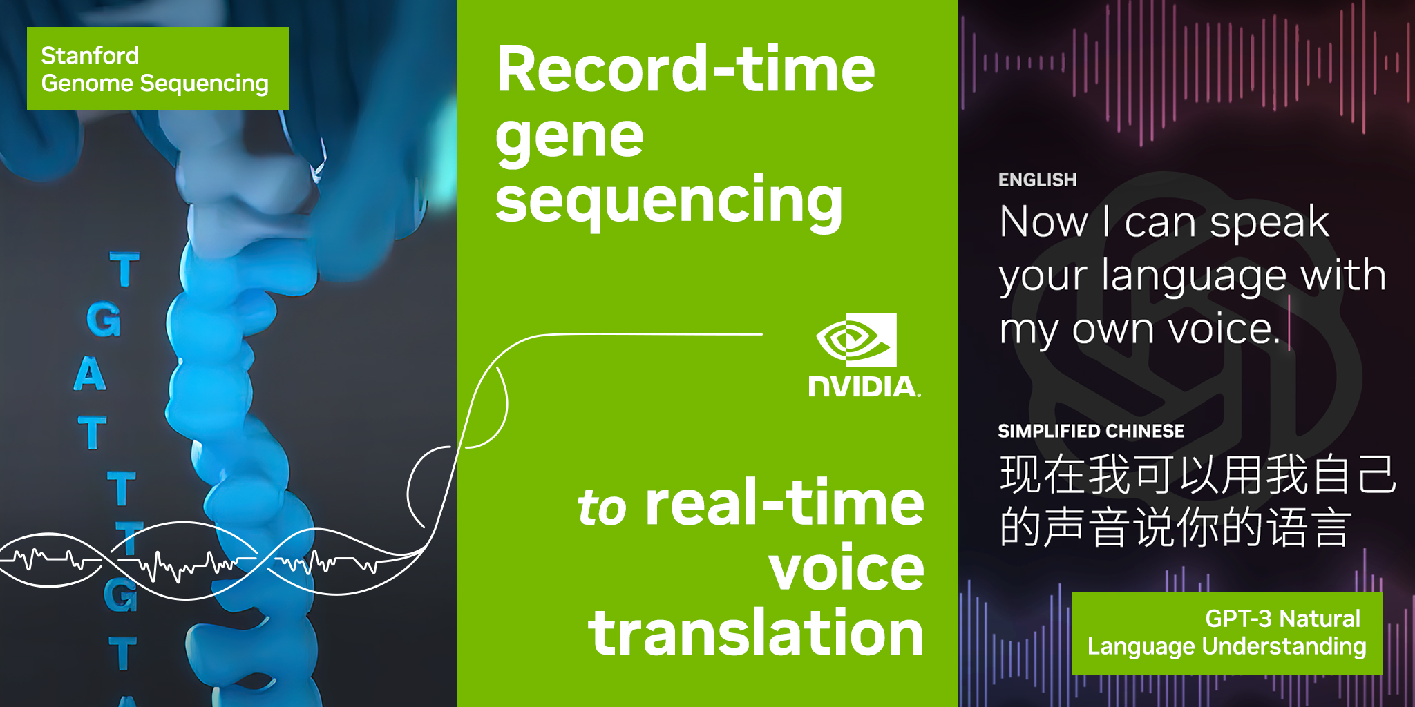 NVIDIA on Twitter: ".@Stanford researchers and NVIDIA collaborators beat the Guinness World Record time to the entire human genome. And our advances voice translation are breaking down barriers for communication