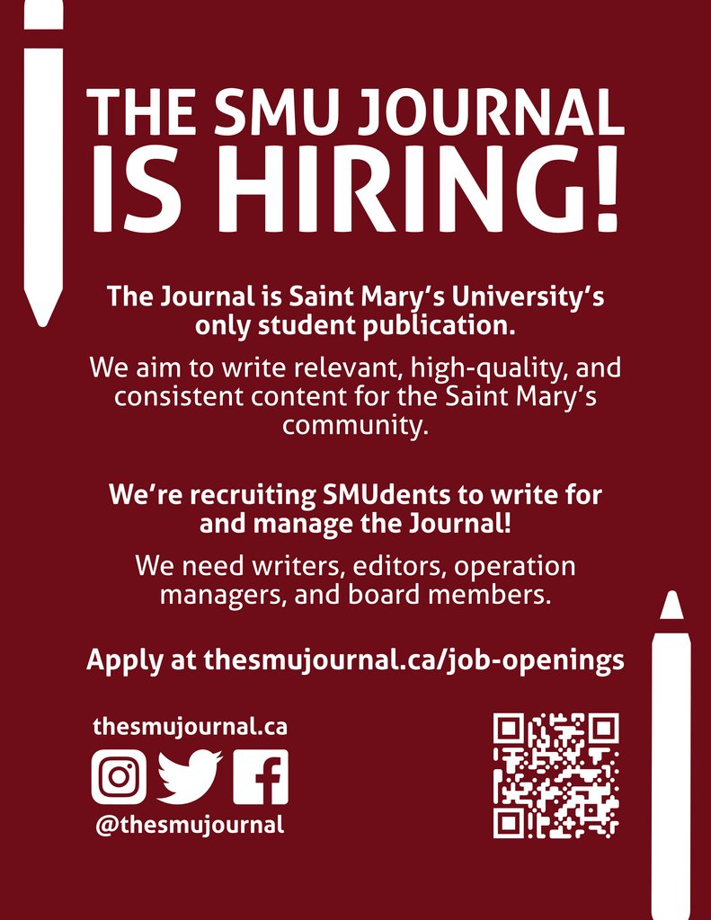 TheSMUJournal's tweet photo. Calling all first year, second year, third year--literally calling all SMUdents! We're hiring at least six-teen SMU students to help write for, edit, and run the Journal! Apply at https://t.co/iG7b9IzDz5 https://t.co/nZazIzpdxE