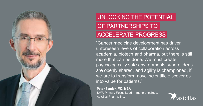 AstellasUS's tweet photo. SVP, Primary Focus Lead Immuno-oncology, Peter Sandor speaks to @fwpharma, exploring how partnerships with a shared commitment to creating the right environment for innovation to flourish are some of the most powerful. Learn more https://t.co/fey7gW247L #ScienceFirstForPatients