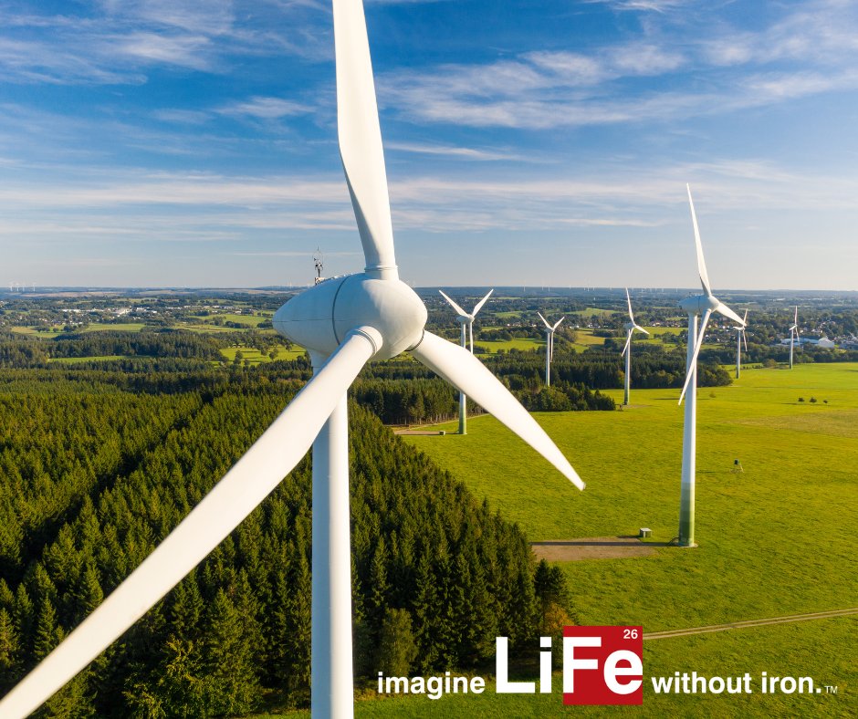 Iron ore may be red, but did you know that it contributes to green energy? Steel made from iron helps with sustainability in 2 major ways:

•It’s extremely recyclable. 
•Wind power couldn’t exist without iron. 

Learn more: ow.ly/O4kc50KqkCj
#imagineliFewithoutiron