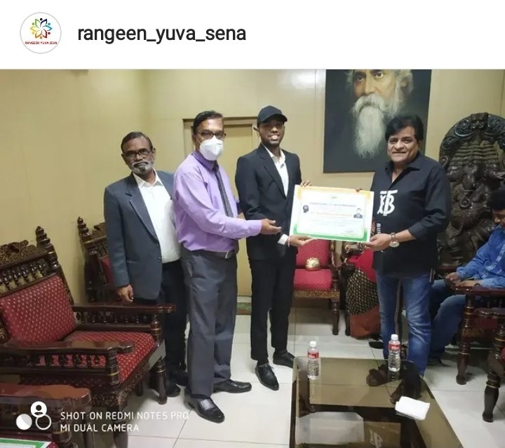 RangeenSena's tweet photo. 22nd August 2022, 
It's the 8th State Award for @RangeenSena from Telangana Psychological Association 🙏❤🇮🇳 
#RYS_HelpingAcrossTelangana🛡🇮🇳 @GAnilKumarSury4 @KTRTRS @UKinHyderabad @hydcitypolice @MinisterKTR @SwatiLakra_IPS 
@cpcybd. https://t.co/ljOIe8Ztvu