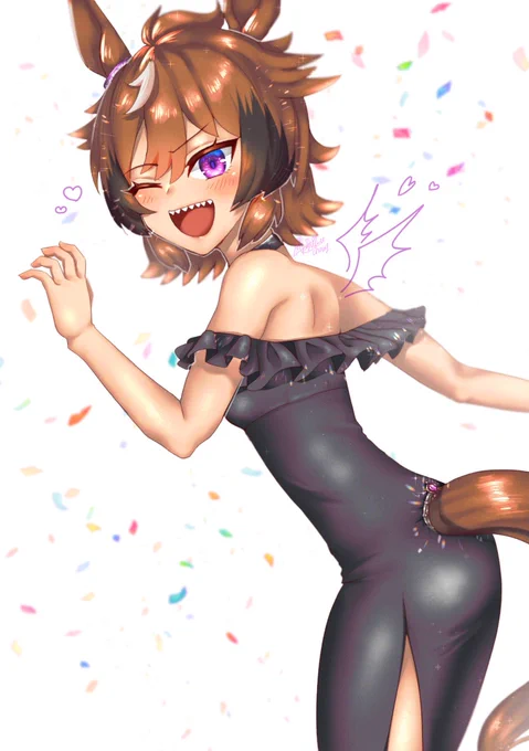 1.5周年おめでとう!!ウインディちゃんの実装待ってます!(ハーフアニバの再掲)(ウマ娘プリティーダービー:シンコウウインディ) 