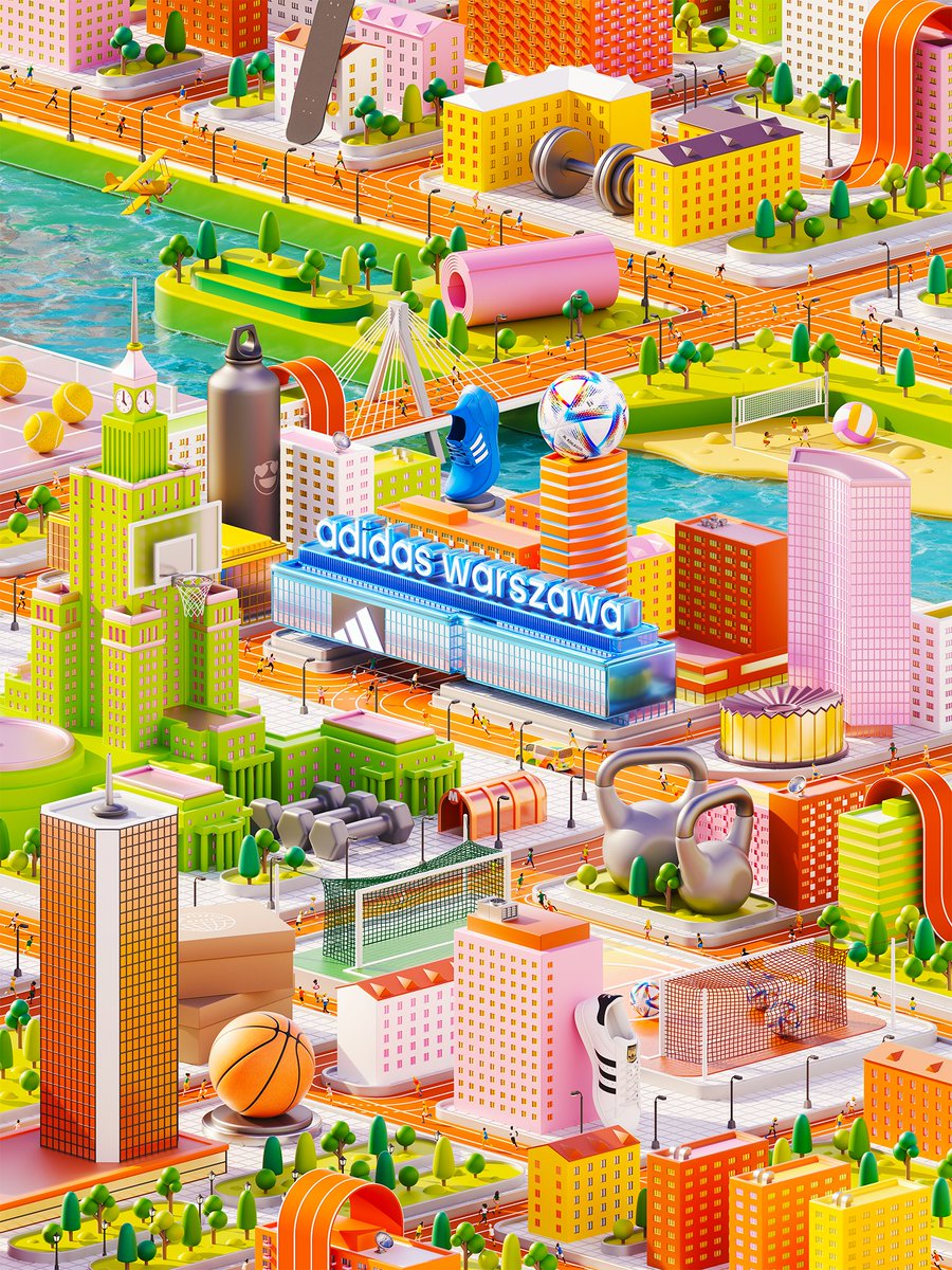 MateuszKrol's tweet photo. I had the opportunity to partner with adidas on a adidas Warsaw campaign to promote a launch of the brand new store. Campaign is already in run, you can meet it on every corner of Warsaw!

#art #illustration #cgi #3d #render #cinema4d #c4d https://t.co/DebcaldwEh