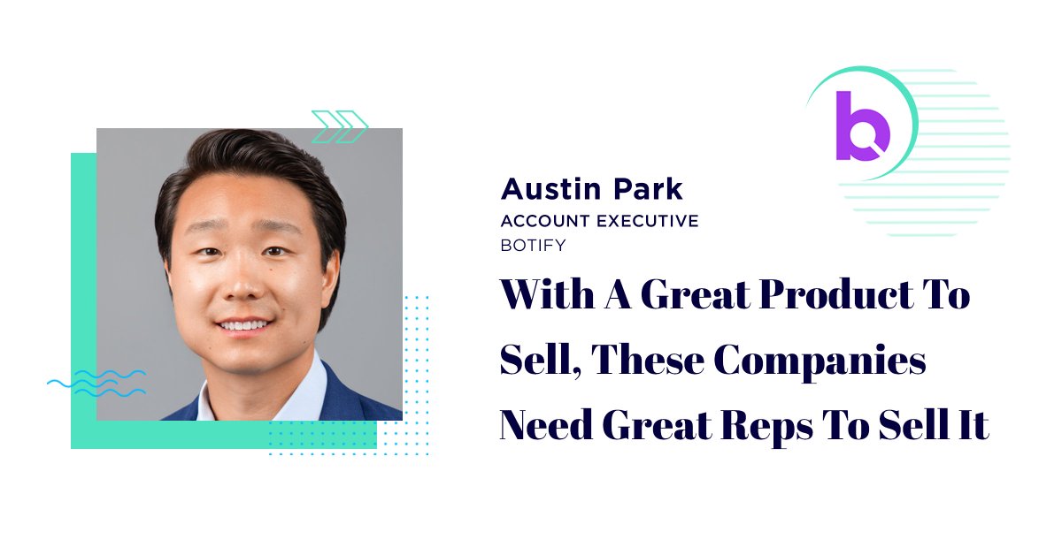 botify's tweet image. &quot;Being able to help enterprise brands makes pitching Botify to prospects very enjoyable.” Account Executive Austin Park talks about our #sales culture in this latest Built In #NYC story. #UnlockHiddenPotential bit.ly/3pEypqA