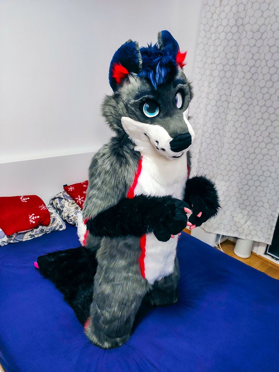 I managed to finally get my full body, thanks to <a href="/DreamCally/">CallyDream</a> and am super happy 😁😁

If you see this dog at #EF26 give pets pls 🐶