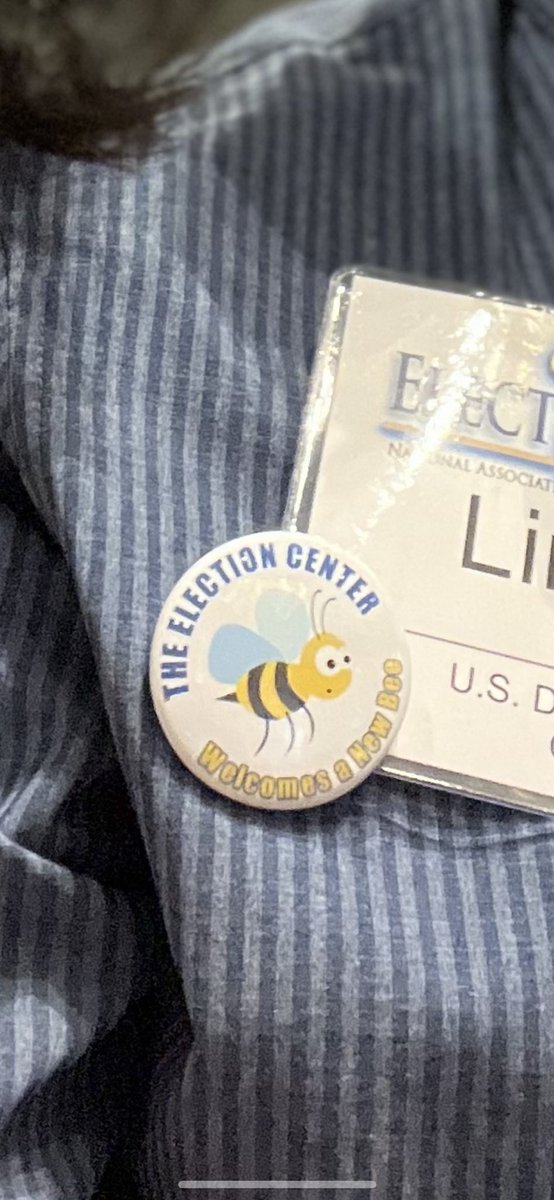 lindseywilsn's tweet photo. Greetings from @ElectionCenter2 earthlings. Very proud to be a conference New Bee 🐝 😂

I’ll be speaking with @priyaisms, @mkinthehouse and @LynnConstabile about low-code and using technology to save time running elections at 9:30am and 3:30pm. Come heckle us! https://t.co/hWRMLPKnHT